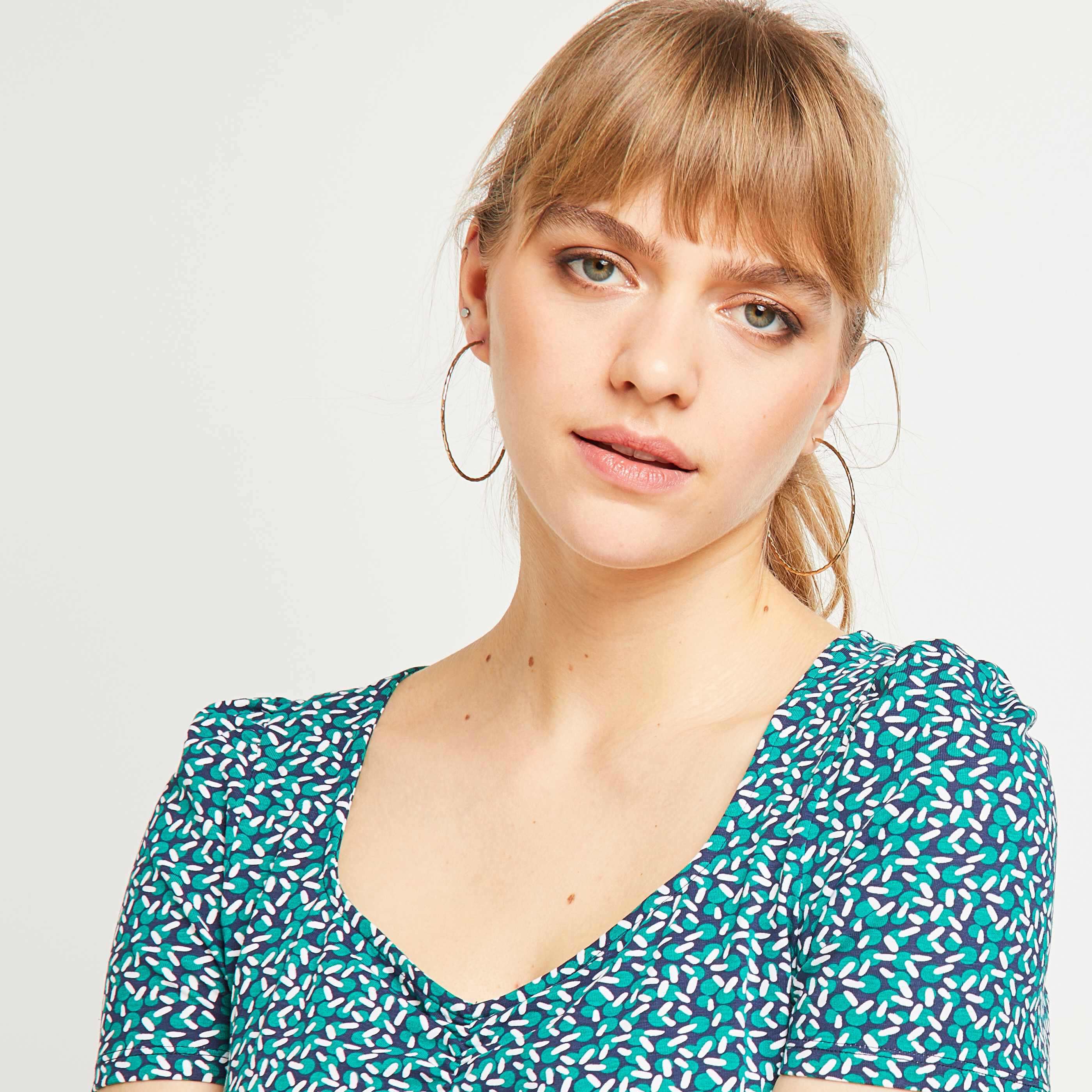 Tshirt imprimé femme - MARINE