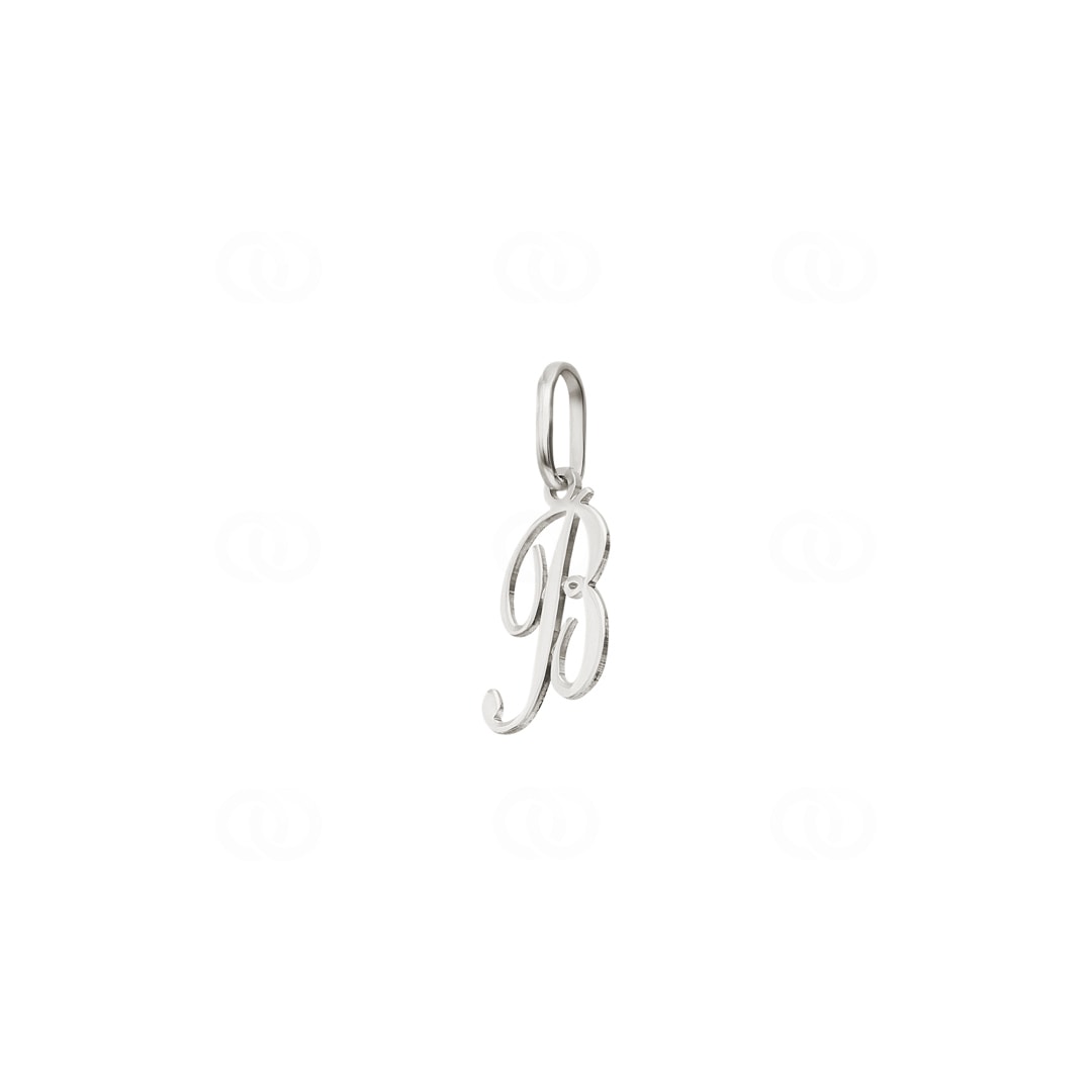 Anhänger 925 Silber rhodiniert Buchstabe B