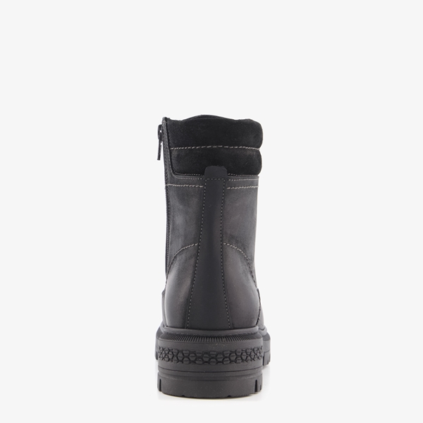 Hush Puppies leren veterboots zwart