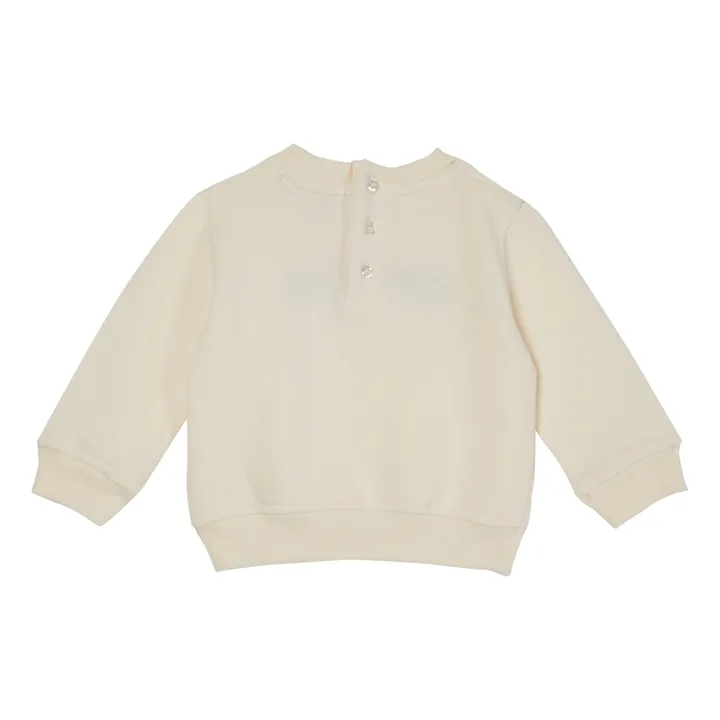 Emile et Ida Sweat Coton Bio Bouclette Graou | Ecru