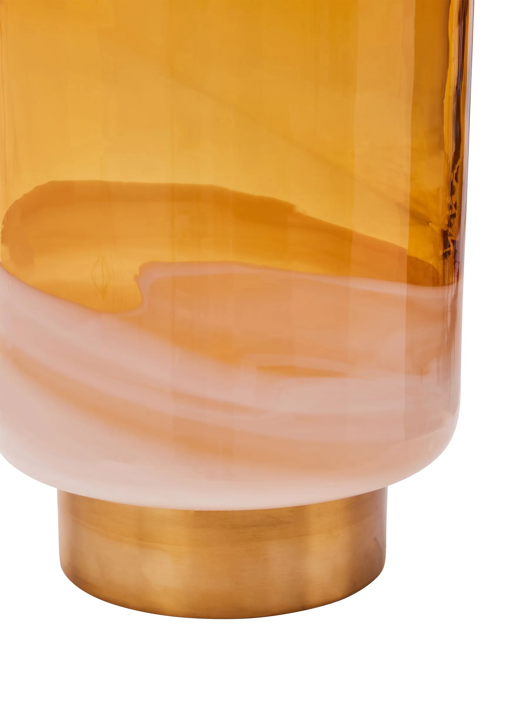 Fifty Five South Cleo Glass Vase with Gold Finishing