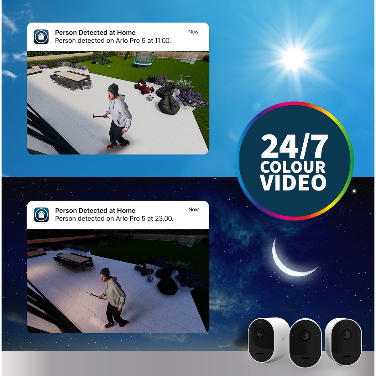 Arlo Pro 5 sikkerhetskamera (hvit/1-pakning)