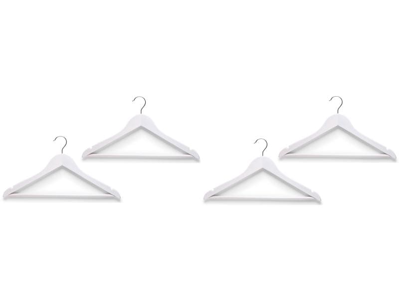Zeller Present Kleiderbügel 4 Stück, Weiss Kleiderbügel, 4er Set