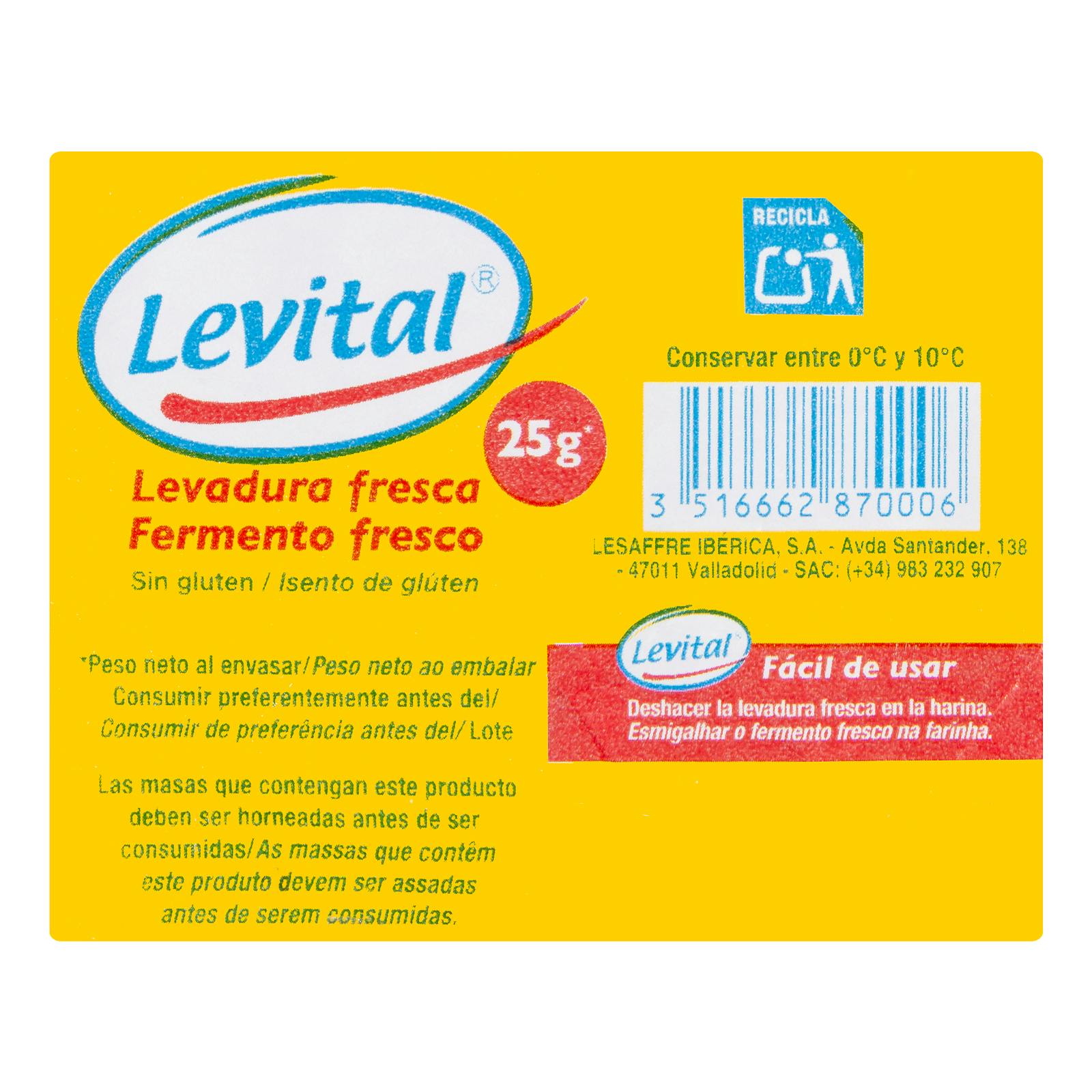 Levure fraîche Levital