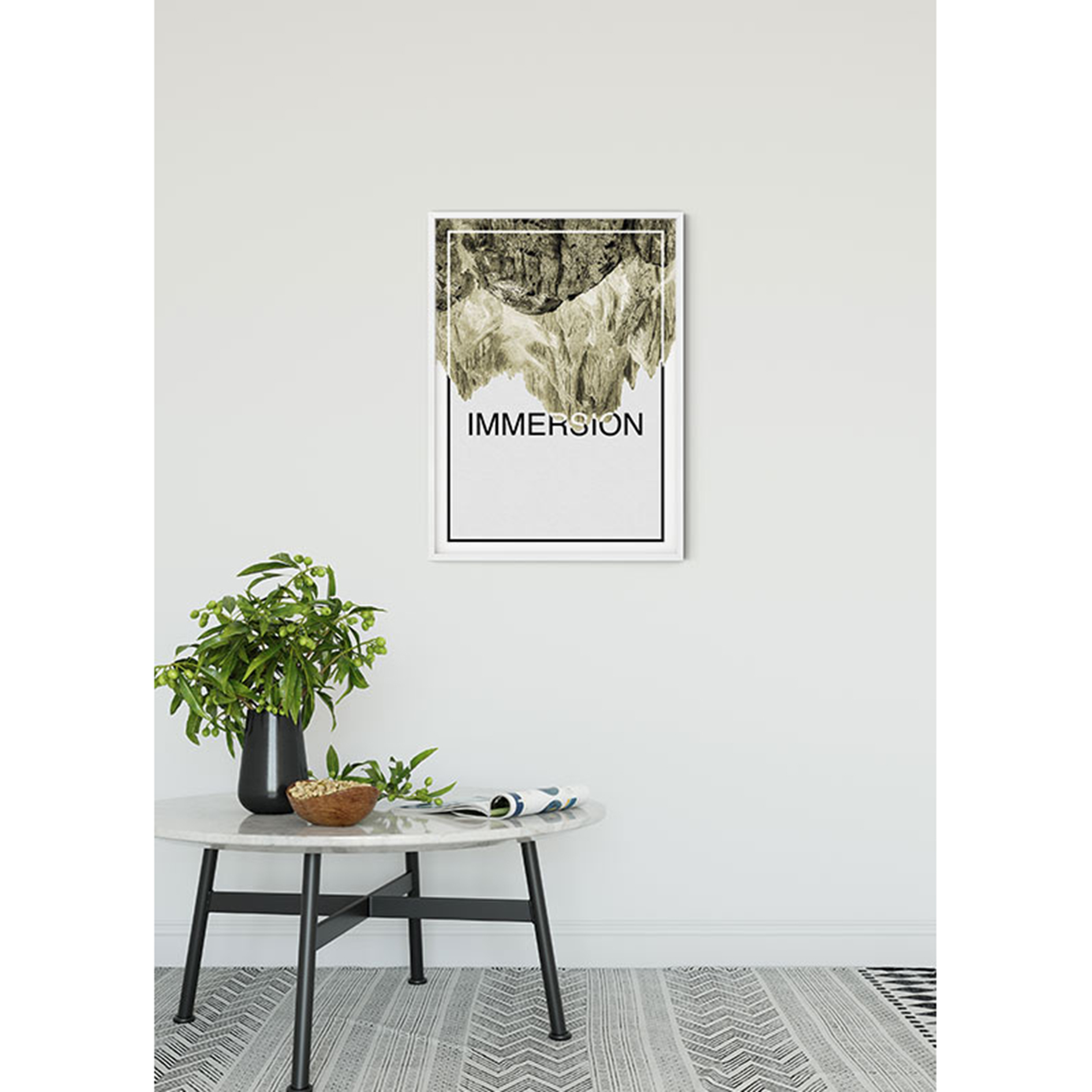 Wandbild IMMERSION SAND - grau-schwarz-beige - 50x70 cm