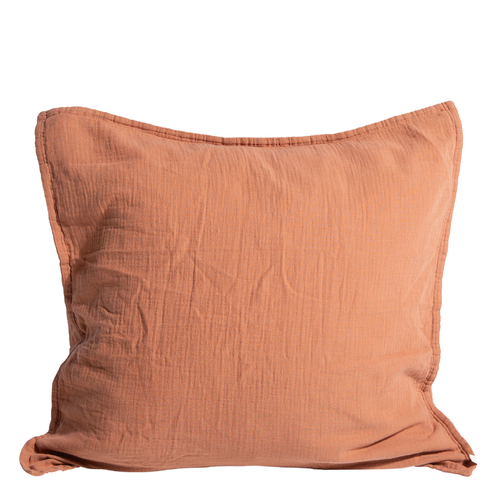 Taie d'oreiller en gaze de coton| Marron