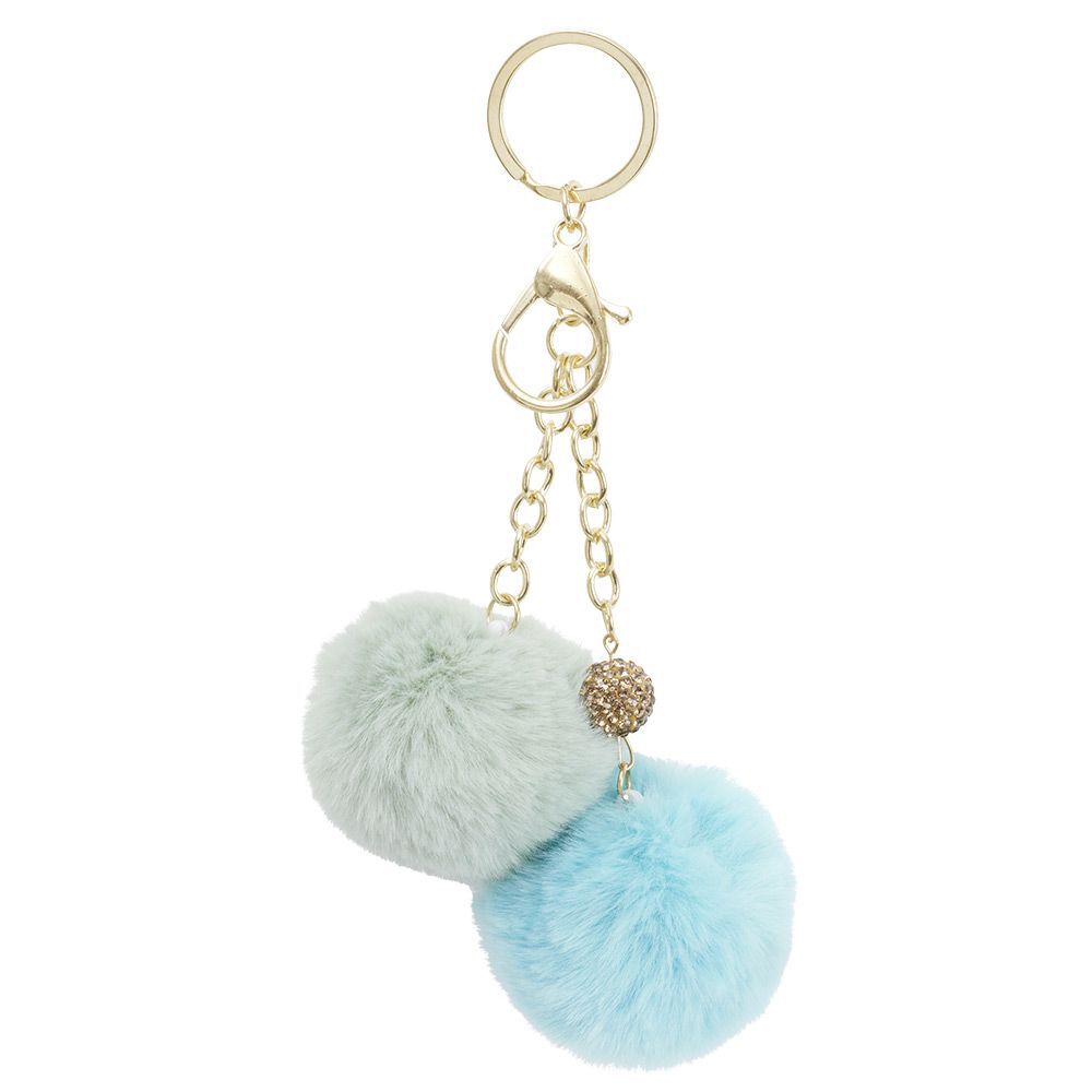 Porte clé pompon x2
