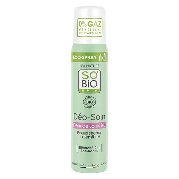 Desodorante So'Bio Étic Deo-Care com Flor de Lótus Orgânica 100ml