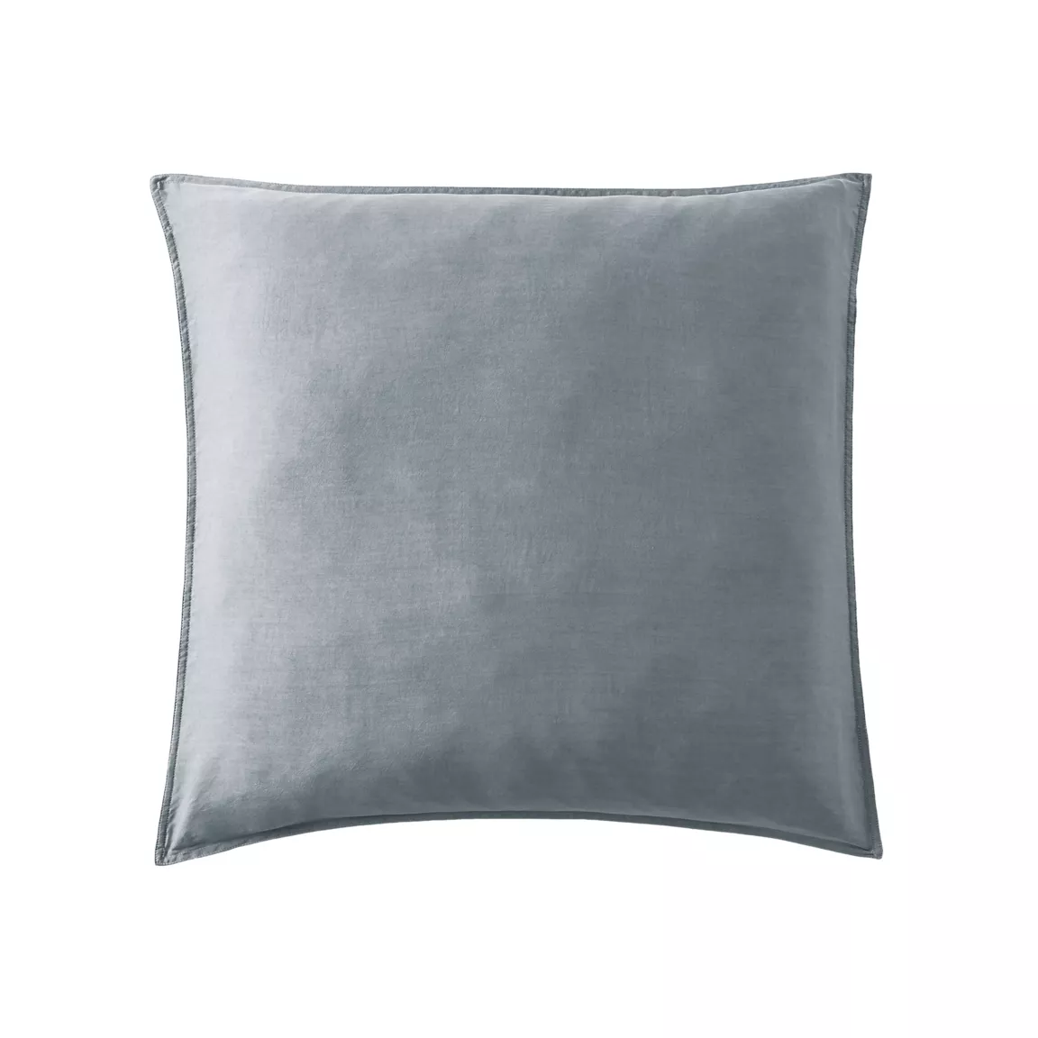 Taie d'oreiller carrée lyocell Tencel™ lavé (63 x 63 cm) Olivia Bleu stone