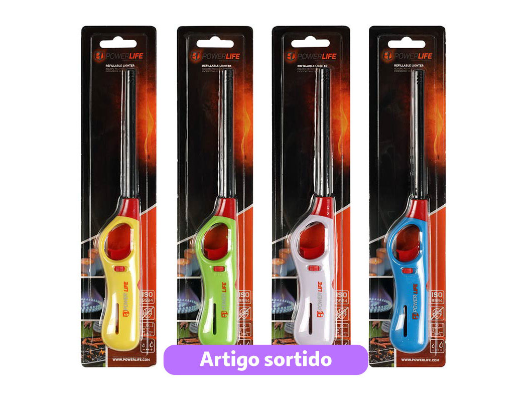 ISQUEIRO POWERLIFE 30X6X3CM CORES SORTIDAS