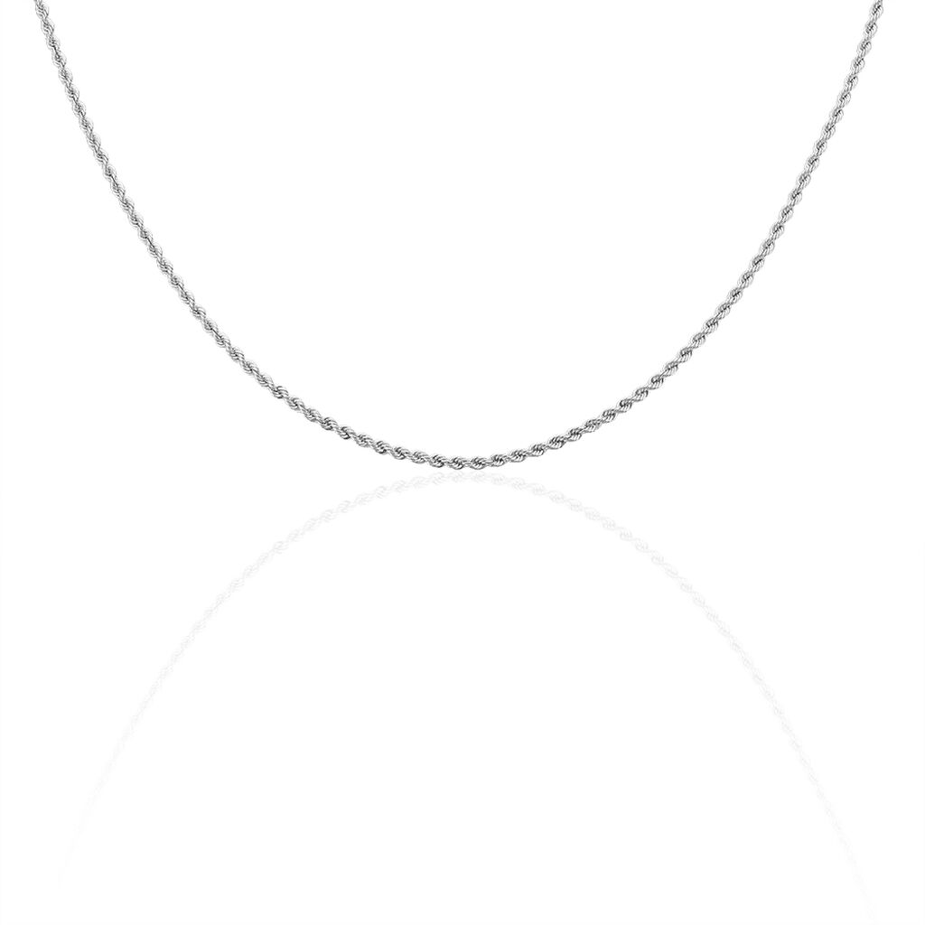 Collier Jerry Maille Corde Or Blanc