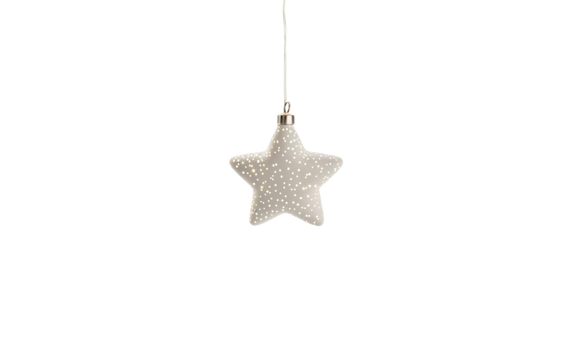 Hänger Glamour Star S, Ø 12 cm, WeissWeihnachtshänger für den Innenbereich