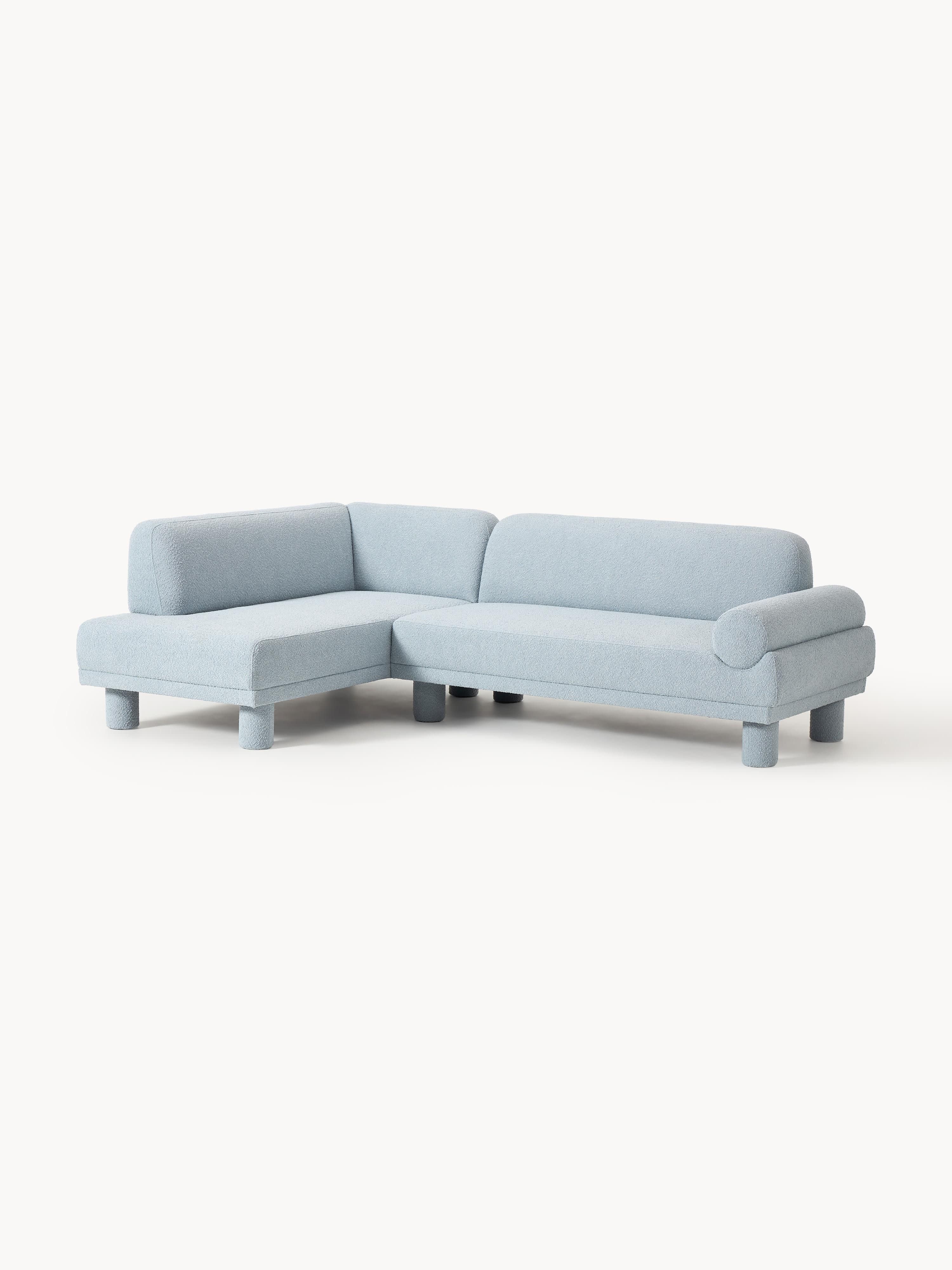 Bouclé hoekbank Lilo