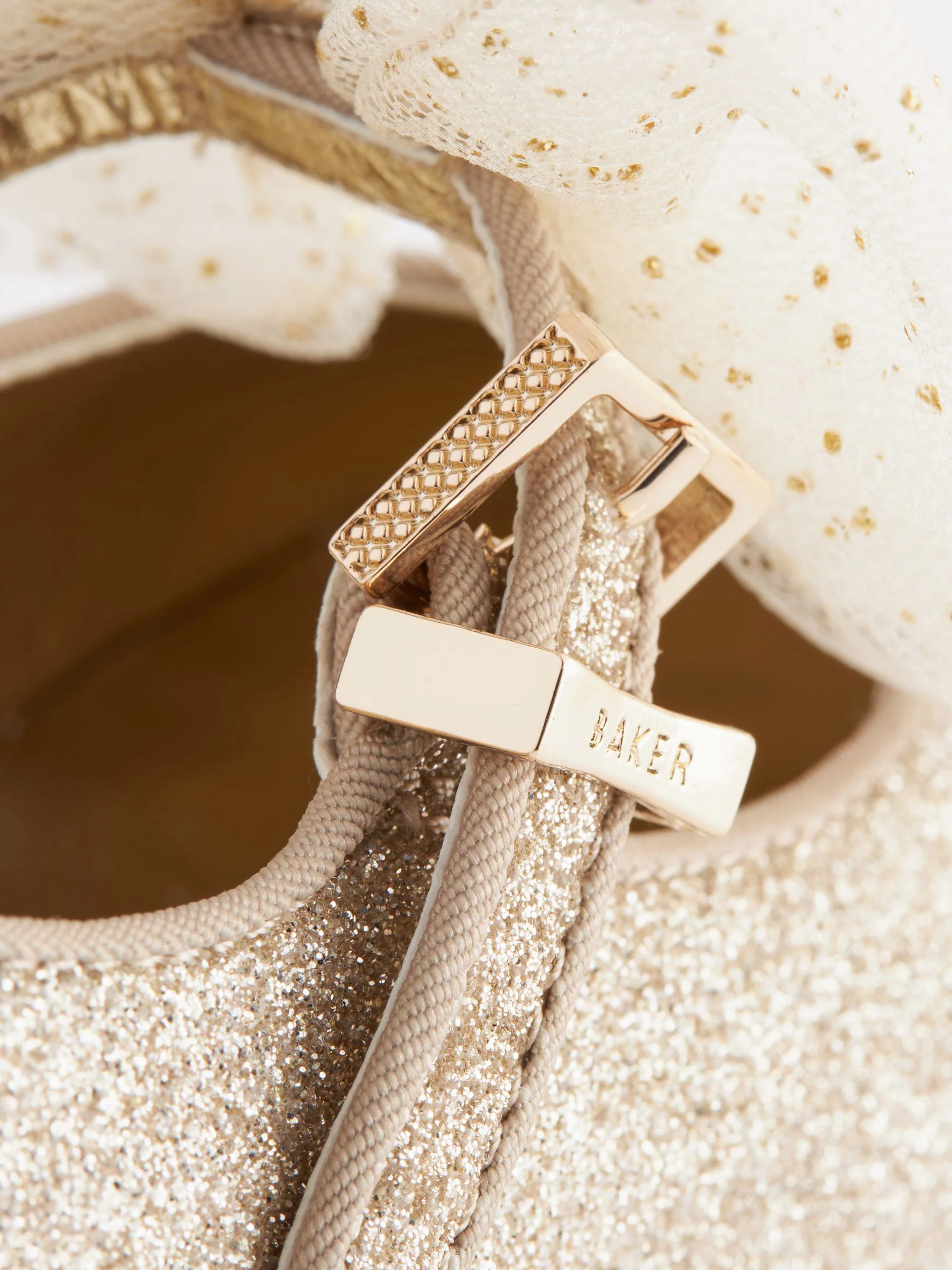 Goud - Baker By Ted Baker Mary Jane gelegenheidsschoenen met strik voor meisjes