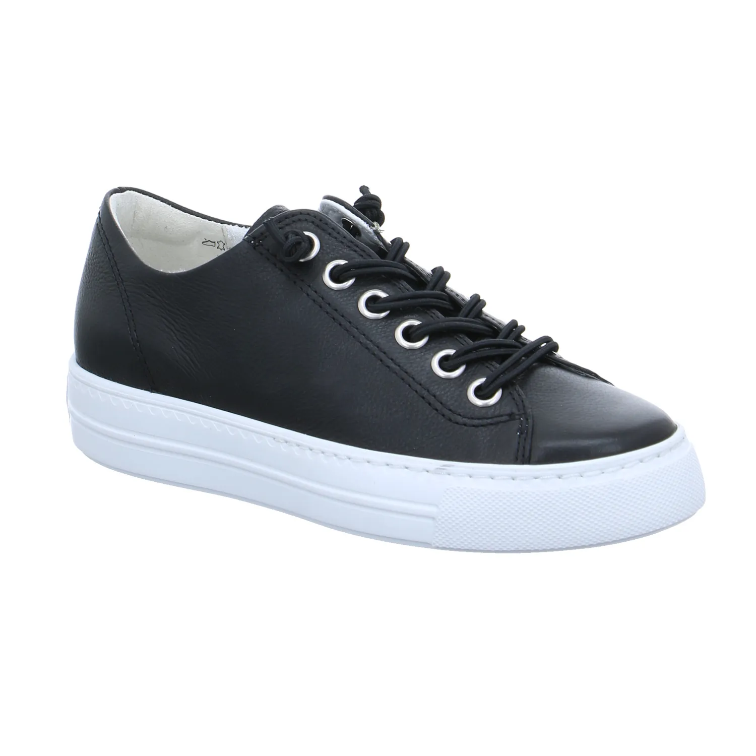PAUL GREEN Sneaker Schwarz Leder  mit Wechselfussbett