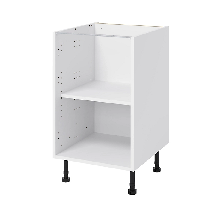 Meuble bas de cuisine avec 1 porte GoodHome Stevia blanc brillant L. 50 x H. 72 cm