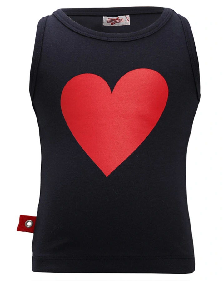 Tank Top mit Herz Motiv in marine