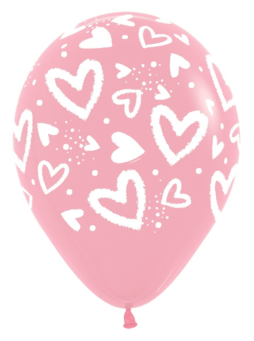 Ballonnen Bright Hearts Mix 30cm 25st