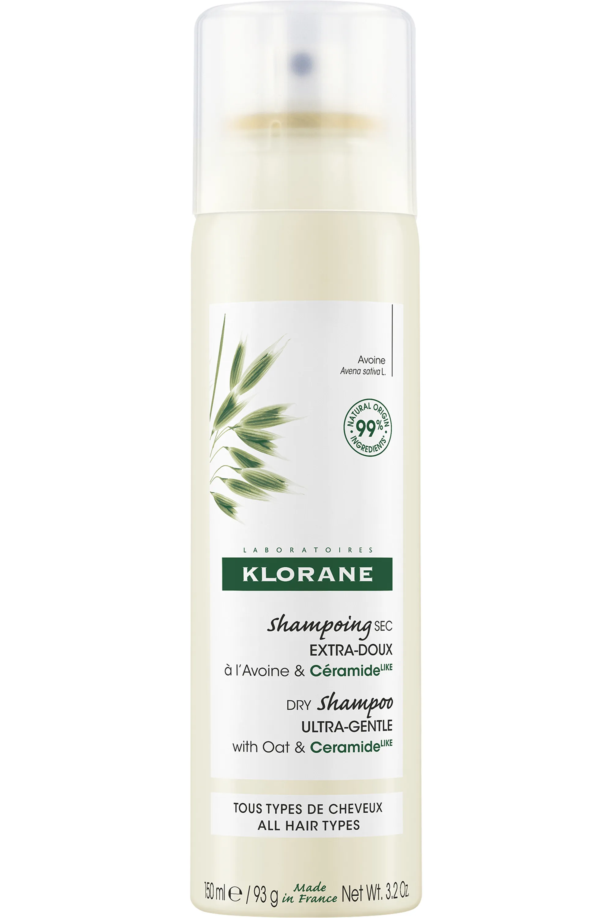 Klorane Shampooing sec spray Avoine & Céramide-150 ml