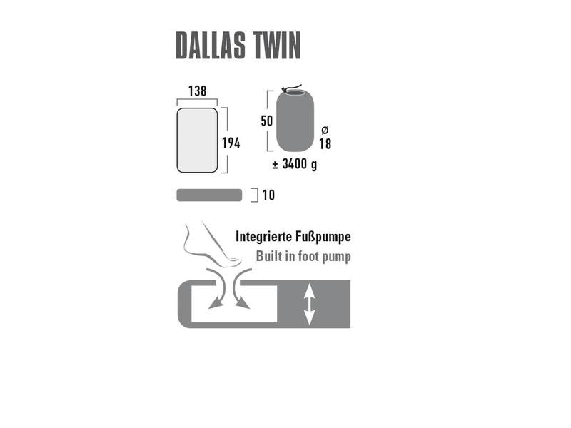 High Peak Schlafmatte Dallas Twin Doppel Komfort Matratze