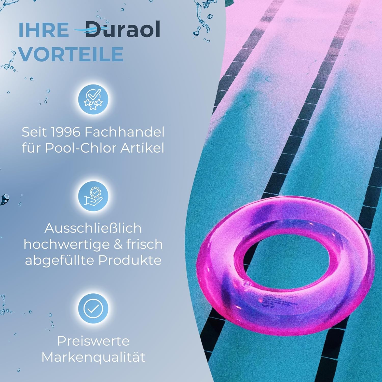 Duraol Poolabdeckung rechteckig I 8,00 x 4,00 m I Hochwertige Poolplane rechteckig mit Materialstärke 300g/m² I Robuste Schwimmbad Abdeckung mit Randverstärkung I Beidseitig beschichtet & wasserdicht