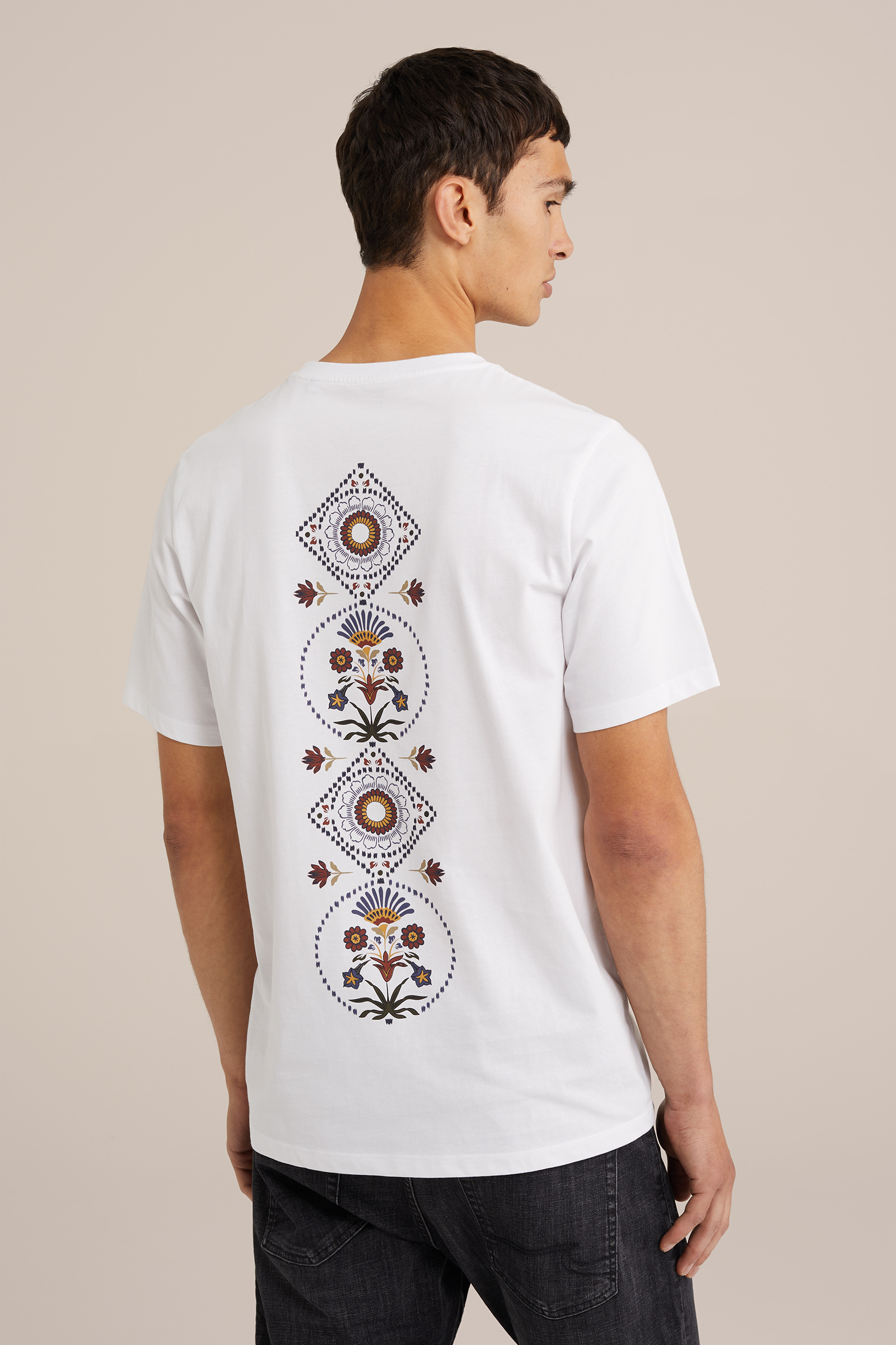 T-shirt met opdruk Blue Ridge Wit