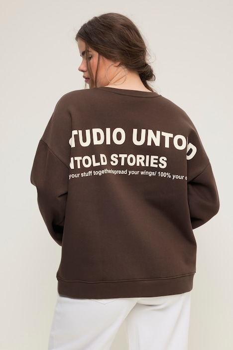 Sweatshirt, oversized, großer Rückenprint, Rundhals, weiter Langarm