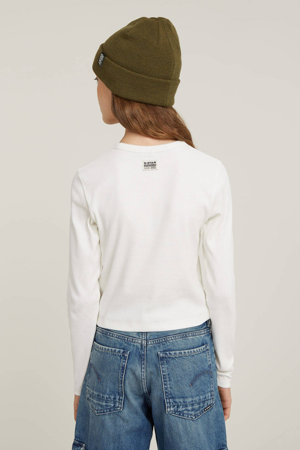G-STAR cropped longsleeve ecru