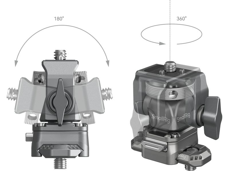 Smallrig HawkLock H21 Schnellverschluss-Monitorhalterung NA Befestigung am Kamerakäfig oder Rig über eine NATO-Klemme für Monitorhalterung