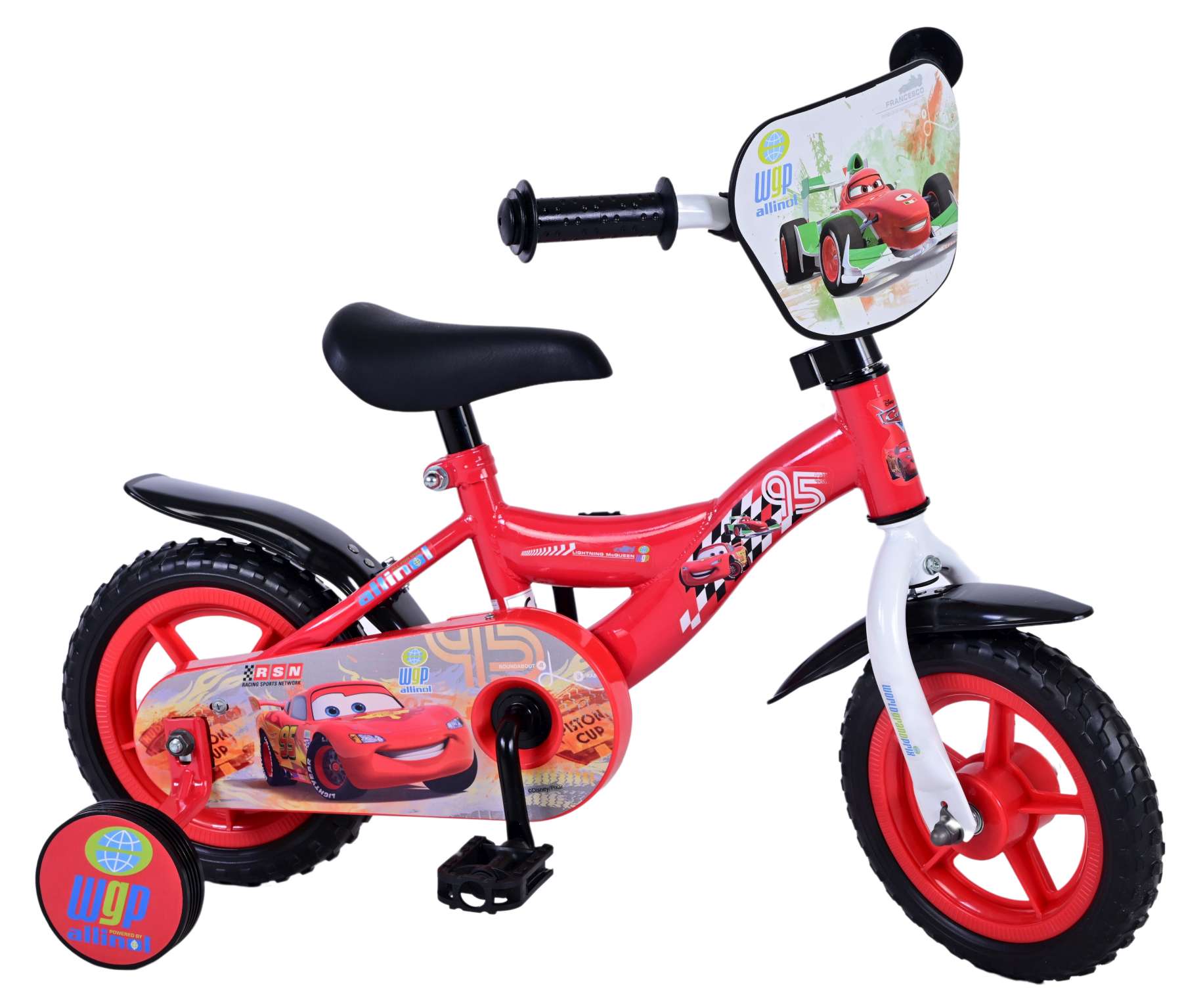 Kinderfahrrad Disney Fahrrad Cars für Jungen 10 Zoll Kinderrad in Rot