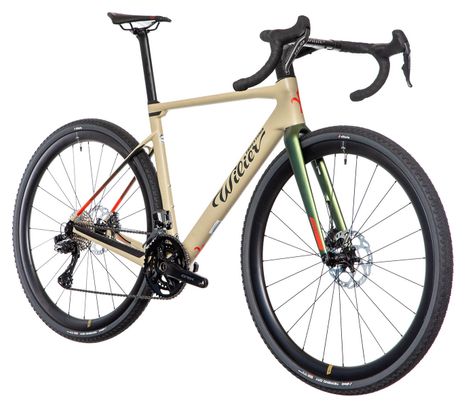 Vélo de Gravel Wilier Triestina Rave SLR Shimano GRX Di2 12V 700 mm Beige Sand Vert 2024