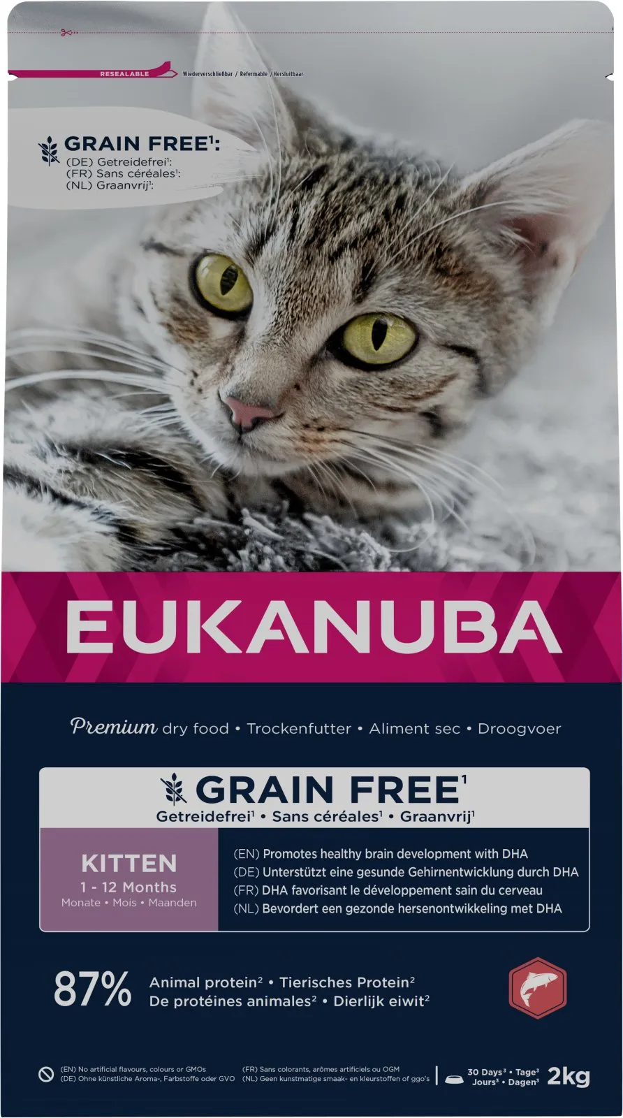 Eukanuba Euk Cat Kitten Grainfree Salmon 2 kg