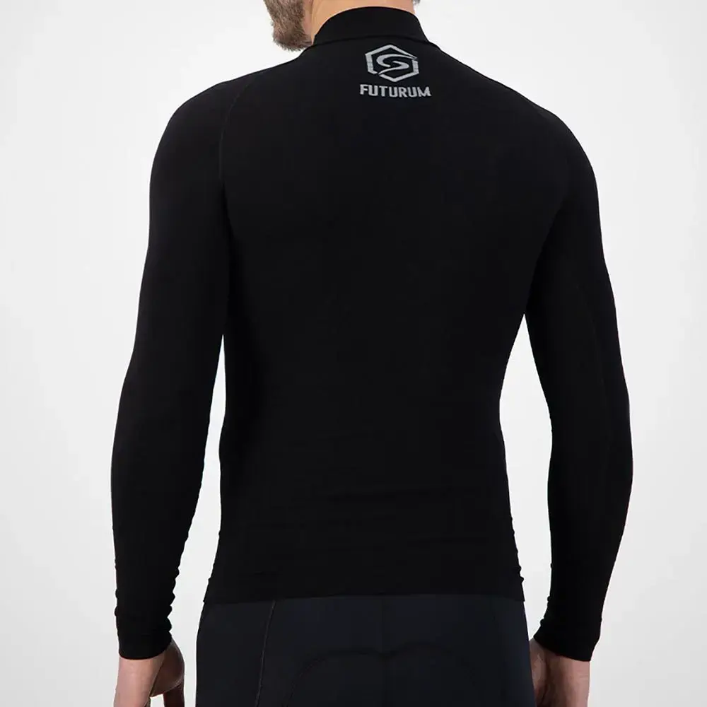 FUTURUM Recycled Thermoshirt Lange Mouwen Zwart Heren 2-Pack