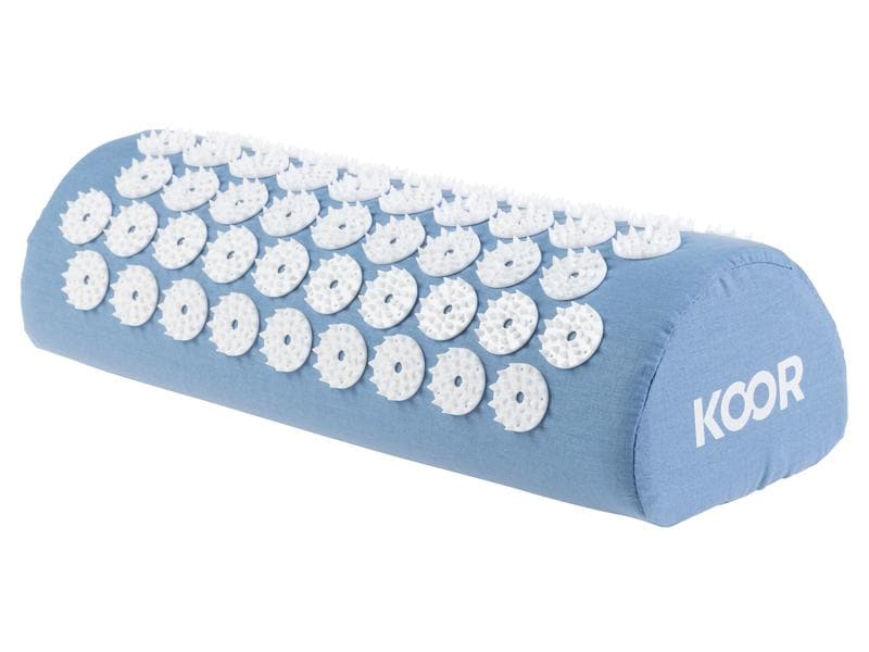 KOOR Akupressurmatte mit Kissen Blau/Weiss Akupressur-Set aus Stachelmatte und Kissen