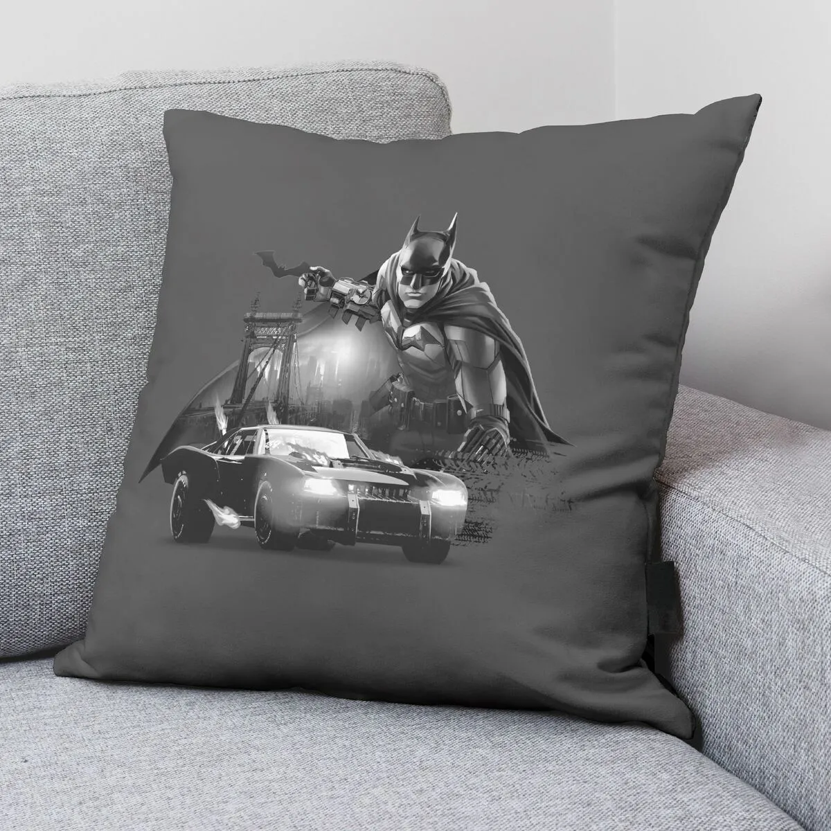 Batman Housse de coussin Batmovil A