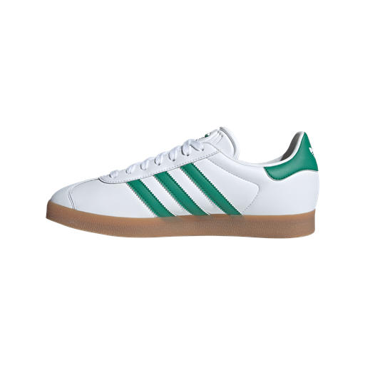 Adidas Gazelle Sneakers, White/Bold Green/Gold Metallic, 37 1/3