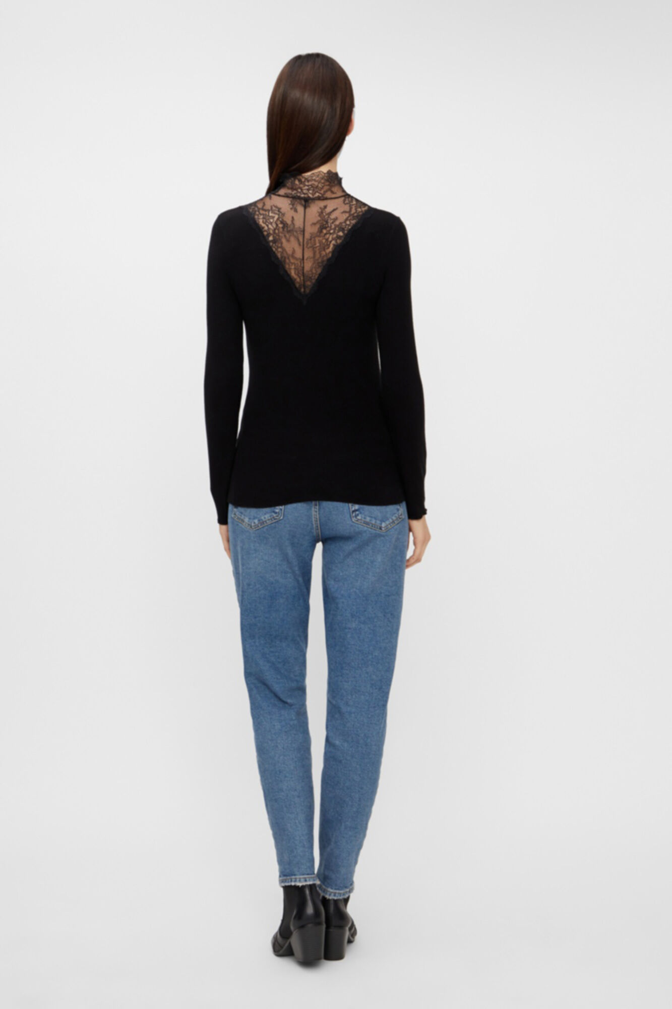 Blusa de viscose de manga comprida