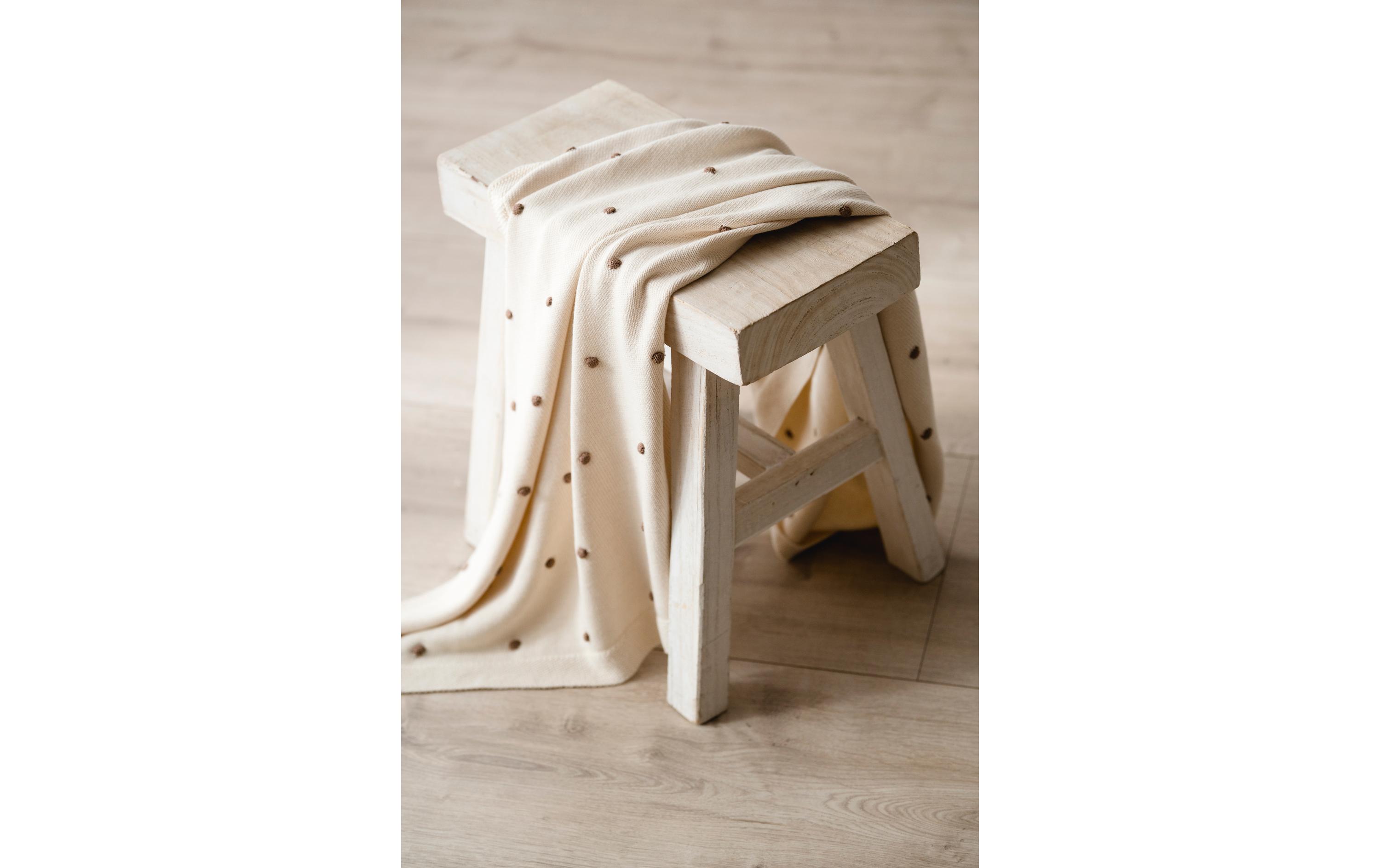 Babydecke Knots creme/knots light brown 80 x 100 cmGanzjährige Decke mit kleinen, dreidimensionalen Knötchen