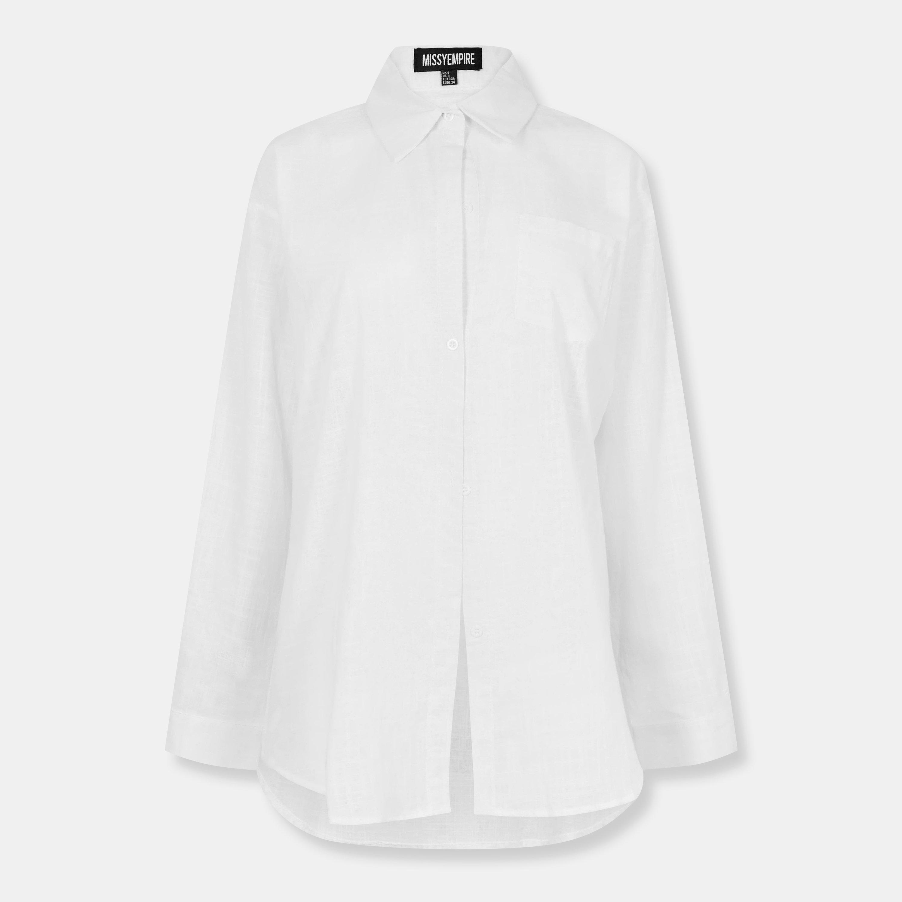 Missy Empire ME Linen Oversized Shirt