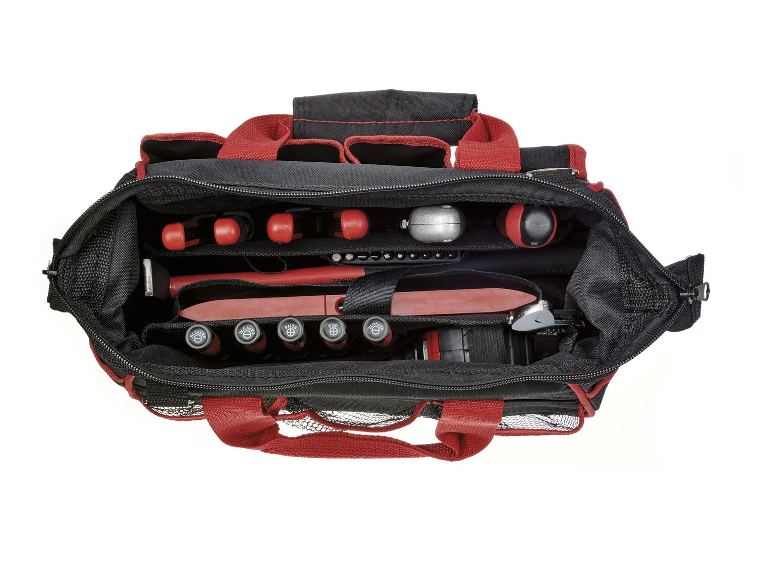 Bolsa de ferramentas PARKSIDE®, incluindo ferramentas.