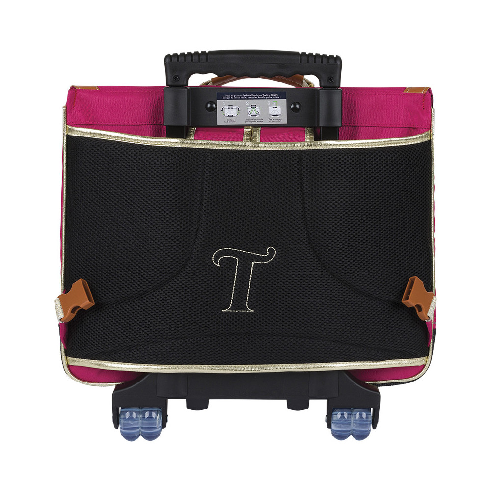 Cartable trolley Paloma framboise