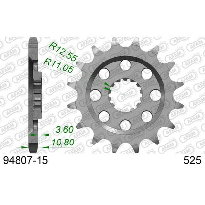 Kit chaine AFAM 525 Type Acier Premium