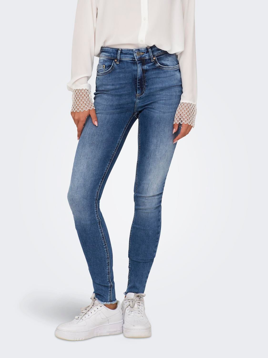 ONLBLUSH Hohe Taille Skinny Fit Jeans Medium Blue Denim