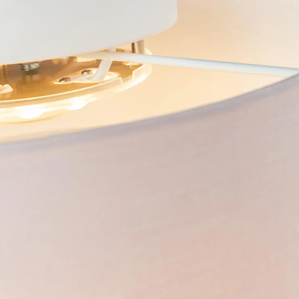 Qazqa plafondlampen drum led roze geïntegreerde led