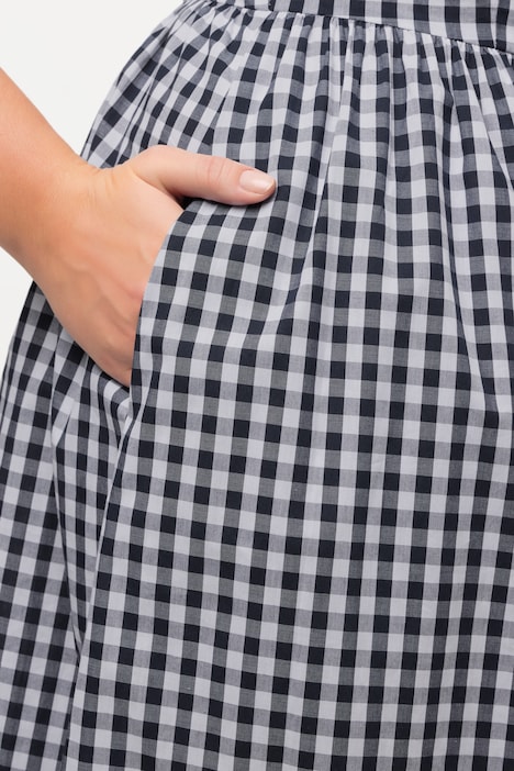 Trachtenkleid, Karo, V-Ausschnitt, Taschen, ärmellos