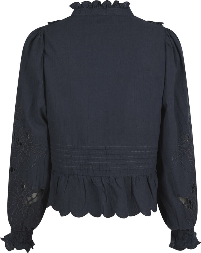 Neo Noir Petrine Embroidery Blouse Navy