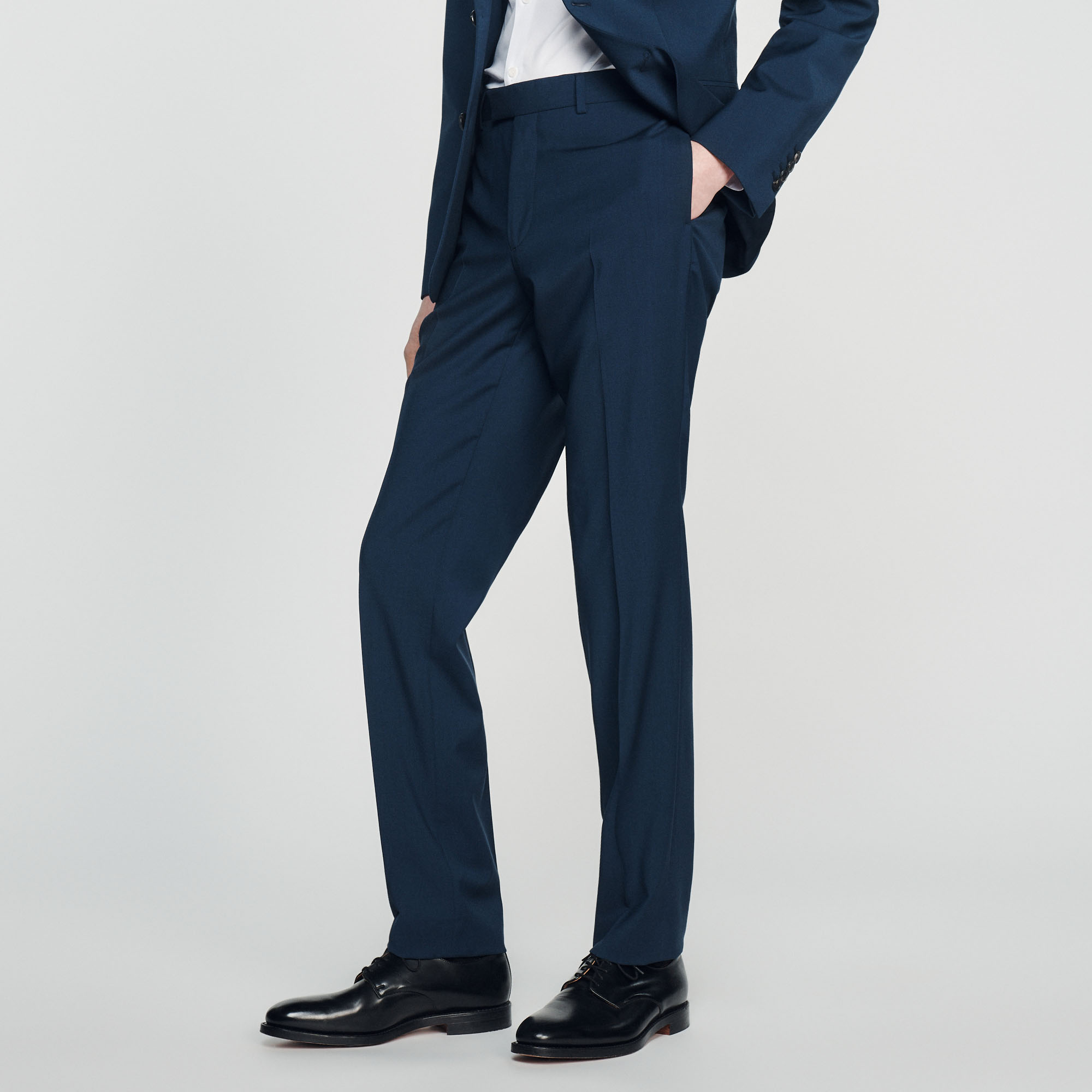 Pantalon de costume en laine stretch