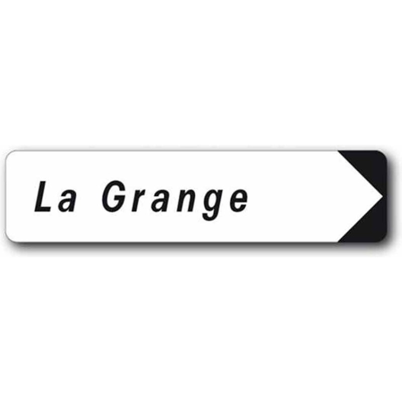 Panneau rectangulaire personnalisé avec dessin de flèche - 400 x 200 mm - Alu