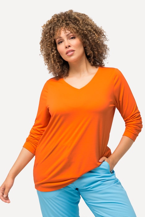 Funktionsshirt, antibakteriell, V-Ausschnitt, Langarm