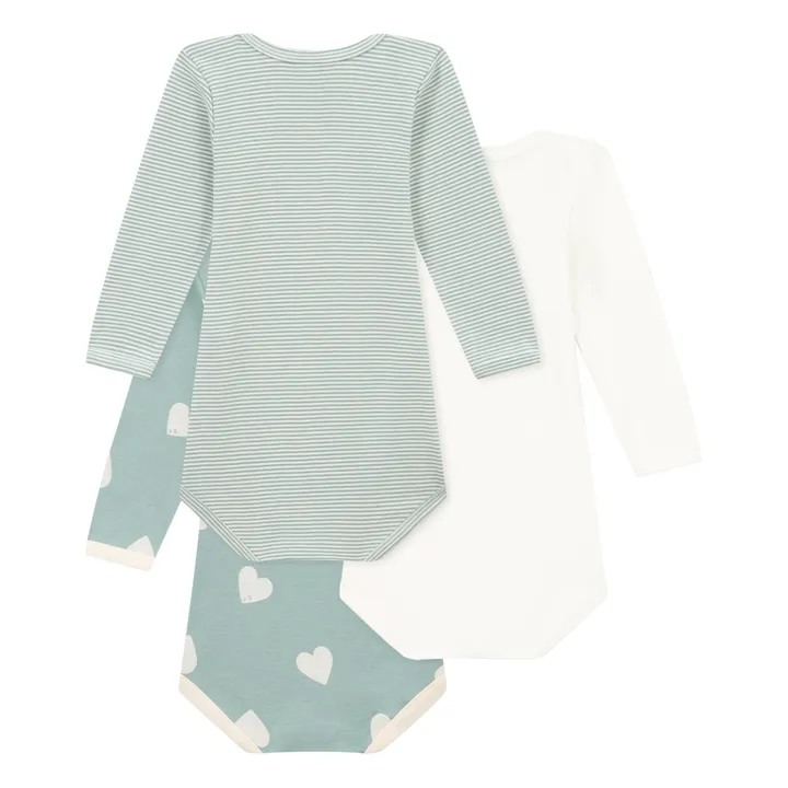 Petit Bateau Lot 3 Bodies Loving | Sauge